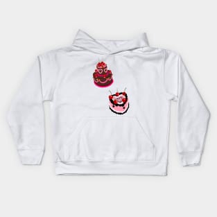 Cute cakes no background Kids Hoodie